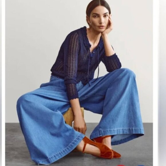 GAP Denim - GAP Doen Wide-Leg Flare Jeans Size 28 Denim Blue – High-Rise, Vintage-Inspired